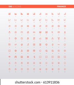 UI icons of finance banking stats, financial charts and market graphs, business solution and elements for mobile apps. 32px simple line icons set. Premium quality symbols and sign web logo collection.