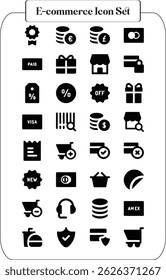 UI icons kit for website, app and ecommerce project. Minimal style line icons with editable stroke