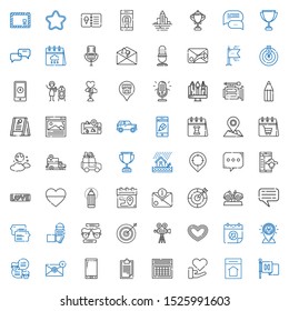 ui icons set. Collection of ui with flag, home, love, calendar, clipboard, smartphone, email, chat, placeholder, heart, video camera, darts, microphone. Editable and scalable ui icons.