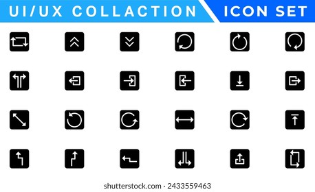 UI icons set. Vector. For mobile, web, social media, business. User interface elements for mobile app. Simple modern design.