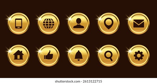 UI icons. Icons for a website or application. Big set of vector icons.