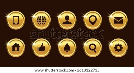 UI icons. Icons for a website or application. Big set of vector icons.