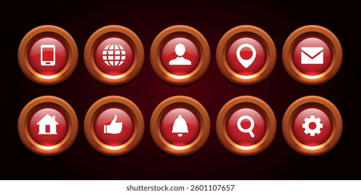 UI icons. Icons for a website or application. Large set of vector icons.