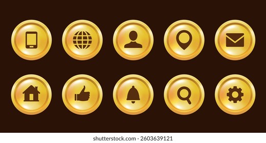 UI icons. Icons for a website or application. Large set of vector icons.