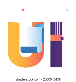 diseño de ilustración de interfaz de usuario para trabajar