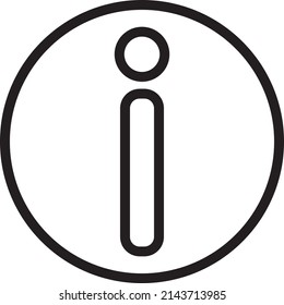 UI info hel information icon or illustration vector graphic with outline style, rounded, circle. suitable for ui, ux, web, and applications.