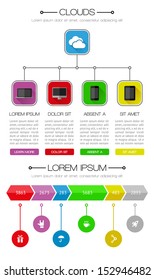 Ui, infographics and web elements including flat design. EPS10 vector illustration. 