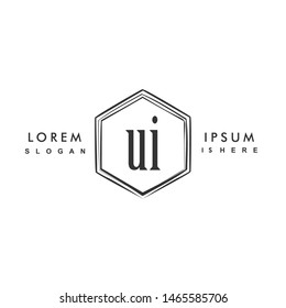 UI Initial beauty monogram logo vector