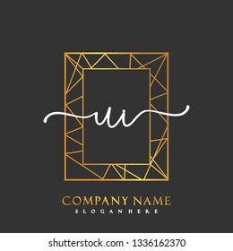 UI Initial Handwriting logo template vector