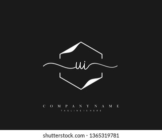 UI initial handwriting logo template vector