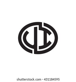 UI initial letters looping linked ellipse monogram logo