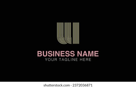 UI initial logo | initial based abstract modern minimal creative logo, vector template image. luxury logotype , real estate homie . typography . initials 