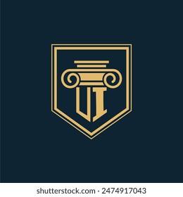 Logo de la firma de abogados con el elemento de derecho creativo