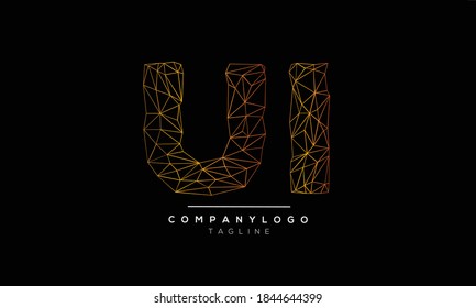 UI initials monogram letter text alphabet logo design
