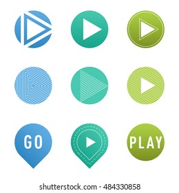 UI interface buttons play media
