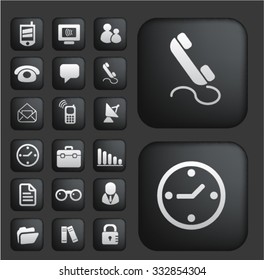 ui, interfaz, iconos de comunicación, conjunto de botones, vector