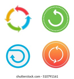 UI interface reload circle button element