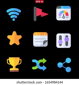 UI Interface set stock vector illustration icons