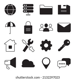 UI and Internet icons set . UI and Internet pack symbol vector elements for infographic web