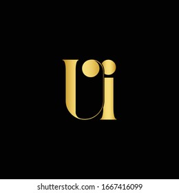 UI or IU letter logo. Unique attractive creative modern initial IU UI I U initial based letter icon logo