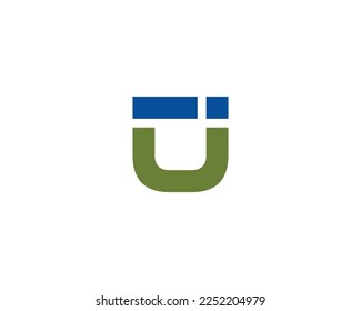 UI IU Logo design vector template