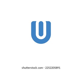 UI IU Logo design vector template