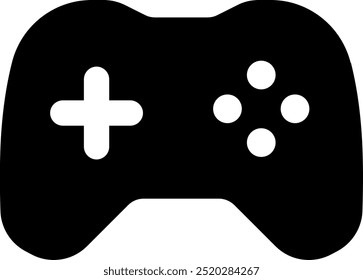 UI-Joystick, Vektorsymbol-Abbildung. Glyphenformat