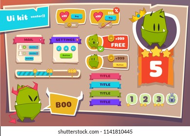 Mobile Game Ui Images Stock Photos Vectors Shutterstock