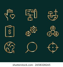 Ícones do kit de interface do usuário com gradientes

