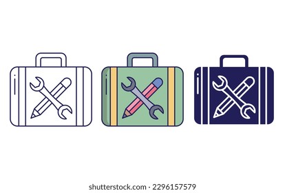 ui kit line and solid illustration icon