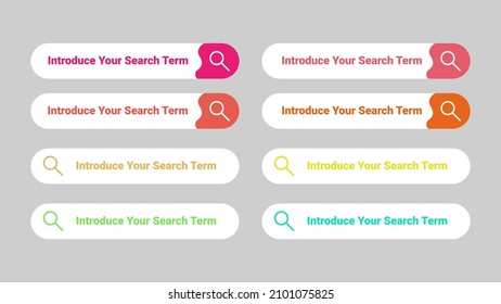 UI KIT, Web Design Collection Search Box Color