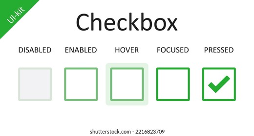 UI-Kit für Webdesign und mobile Anwendungen. Kästchen. Vektorgrafik.