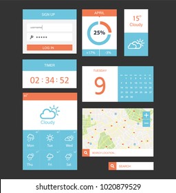 Ui kit for website and mobile app designs