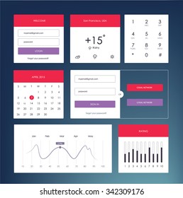 Ui kit for website and mobile app designs