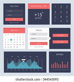 Ui kit for website and mobile app designs