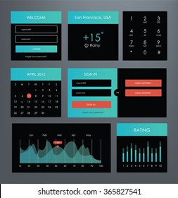 Ui kit for website and mobile app designs