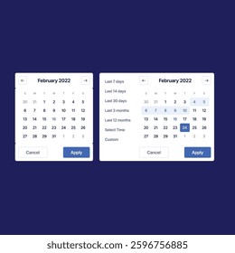 UI Kits Calendar, UI Design, Calendar, Date Time, Datetime Picker