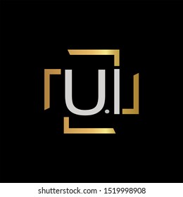 UI Letter monogram with abstrac concept style design