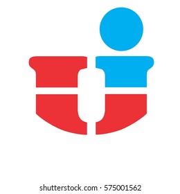 ui letter vector logo