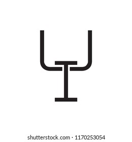 UI logo letter design