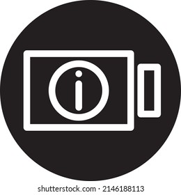 UI low battery, information icon or illustration vector graphic with outline style, rounded, circle, black, white. suitable for ui, ux, web, logo and applications.