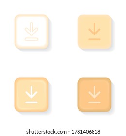 kit de material de interfaz de usuario, aplicación de descarga, instalación de la aplicación Ilustración vectorial moderna, interfaz de usuario para aplicaciones móviles.