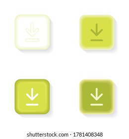 kit de material de interfaz de usuario, aplicación de descarga, instalación de la aplicación Ilustración vectorial moderna, interfaz de usuario para aplicaciones móviles.