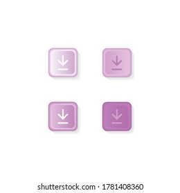 UI material kit, download application, install application Modern vector illustration, user interface for mobile applications.