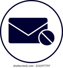UI Message ignore, illustration, vector on a white background.
