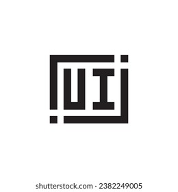 UI minimalist geometric symbol logo in high quality professional design that will print well across any print media