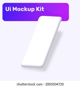 Ui Mockup 3D. 3D Mockup Template For mobile app design. EPS Format