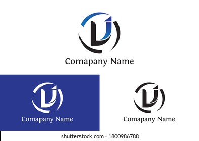 UI Modern Letter Logo, UI letter logo alphabet design icon for company and business, UI Minimal vector graphic alphabet symbol, Letter UI logo icon design template elements.