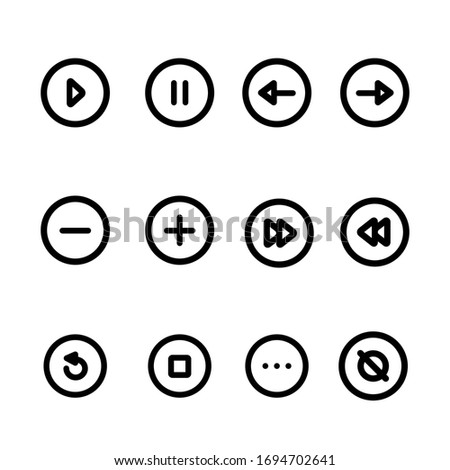 ui multimedia icon sets fit for user interface, app, website, mobile, etc. editable stroke