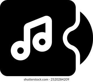 UI music album Vector Icon Illustration. Glyph Style